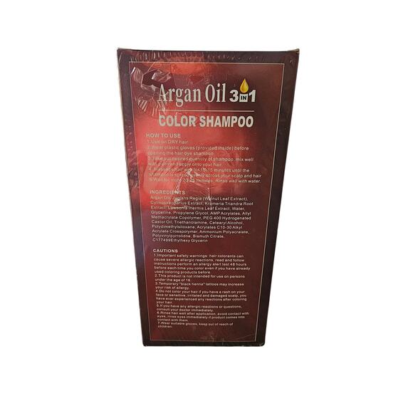 Black Hair Dye Shampoo for Gray Hair, 3 in 1 Argan Oil Hair Color Shampoo Women - Picture 2 of 6